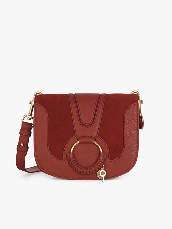 Chloé Bandolera Mujer Hana Rojas Suede Cowhide JDMR03697